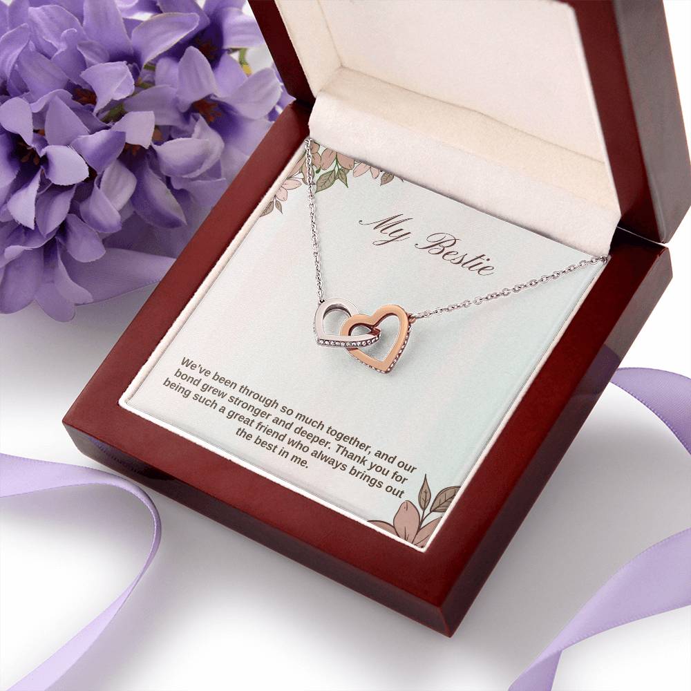 My Bestie | Thank You For Being Such A Great Friend | Hearts Necklace