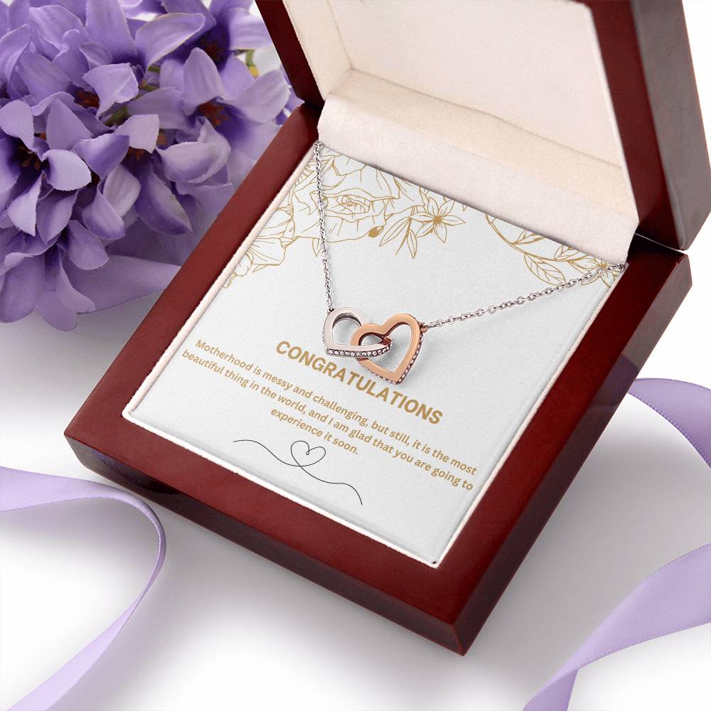 Congratulations | Motherhood Is The Most Beautiful Thing In The World | Pregnancy Necklace Gift