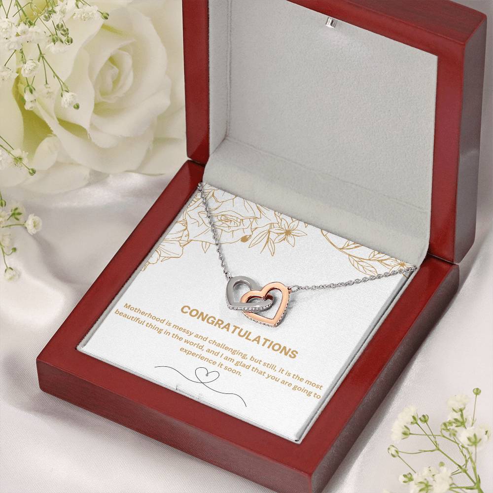 Congratulations | Motherhood Is The Most Beautiful Thing In The World | Pregnancy Necklace Gift