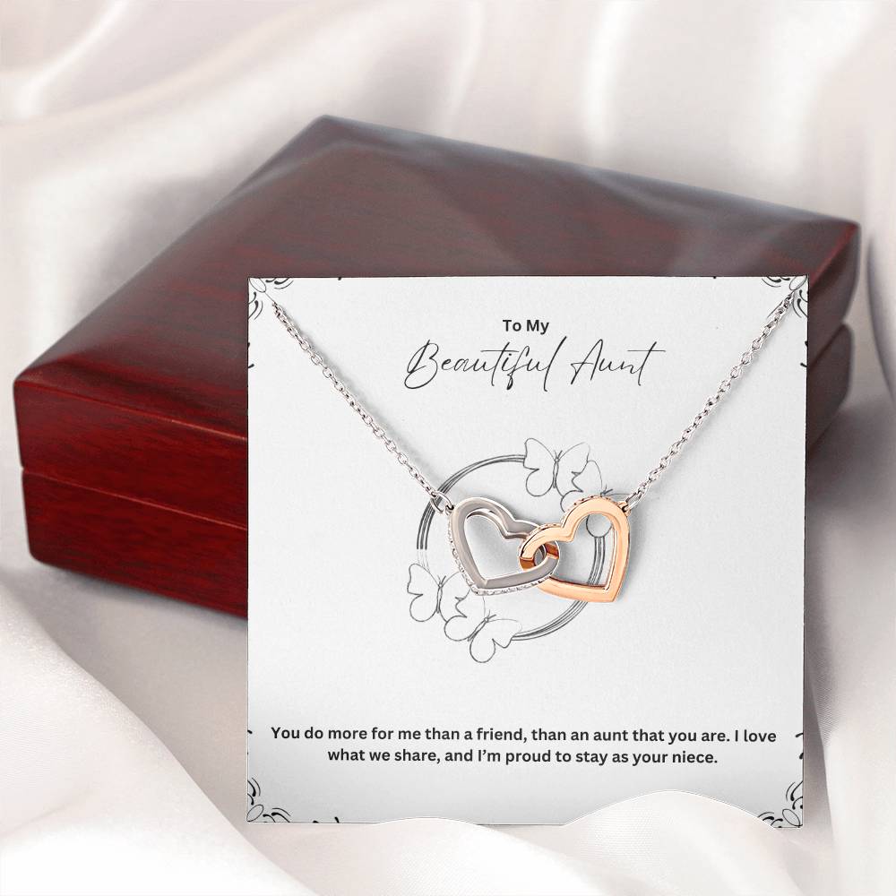 To My Beautiful Aunt | You Do More For Me Than A Friend | Love Pendant Necklace