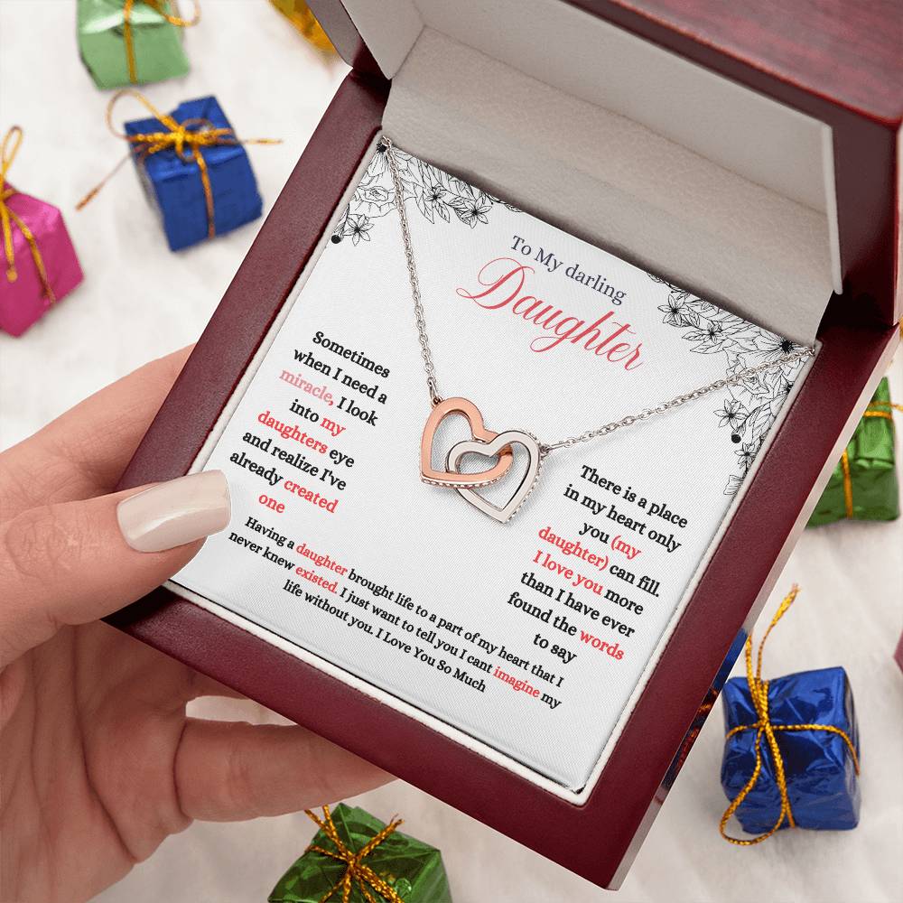 To My Darling Daughter| I Can't Imagine My Life Without You | Pendant Necklace