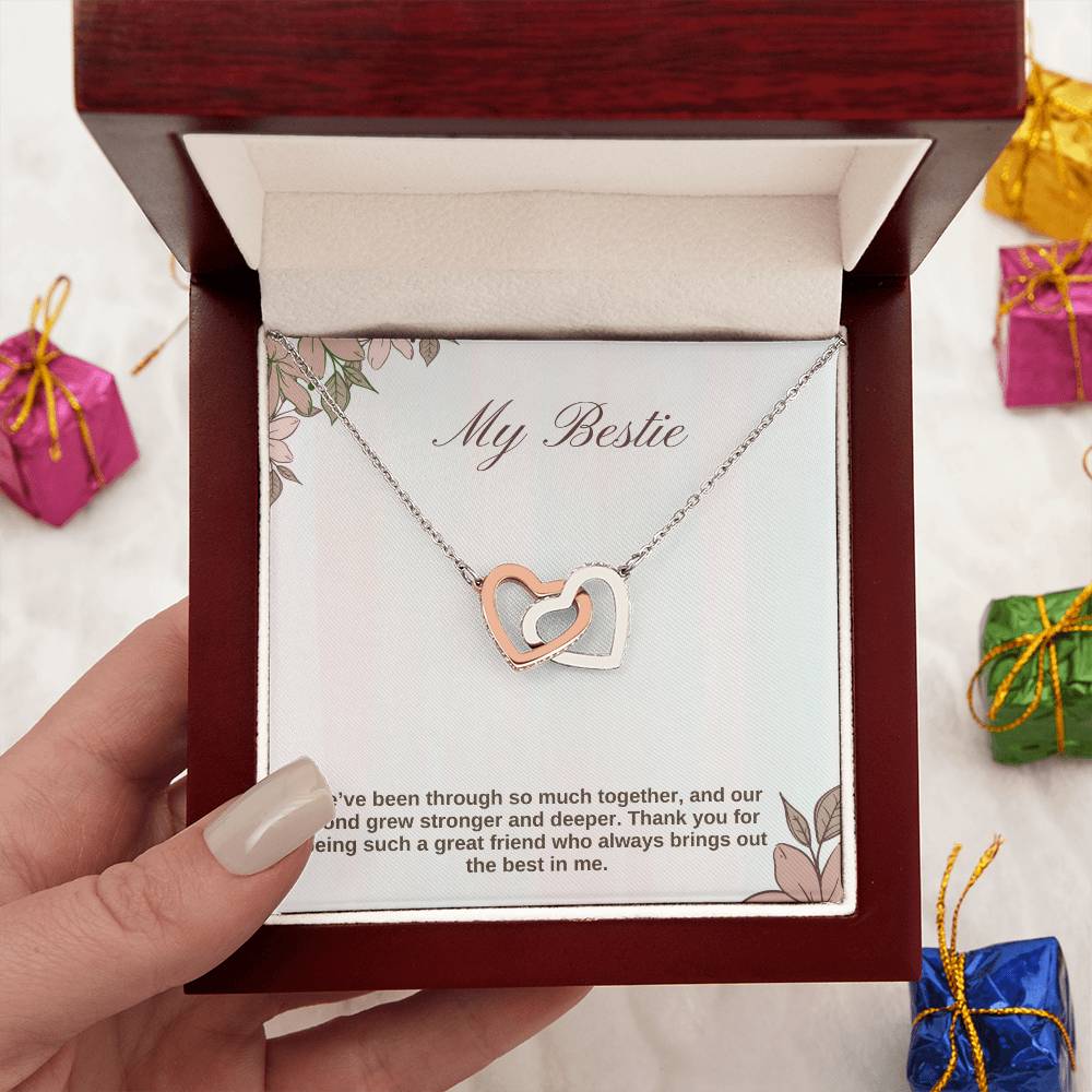 My Bestie | Thank You For Being Such A Great Friend | Hearts Necklace