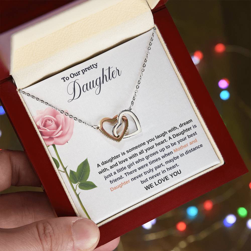 To Our Pretty Daughter | We Love You | Love Pendant Necklace