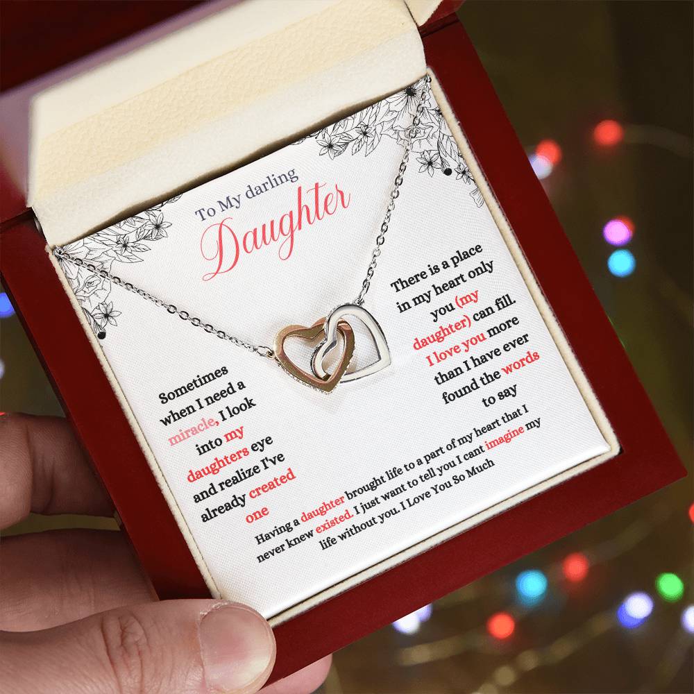 To My Darling Daughter| I Can't Imagine My Life Without You | Pendant Necklace