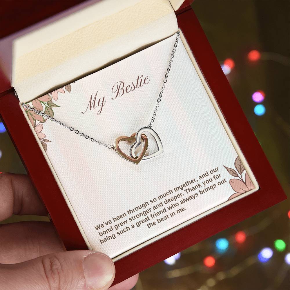 My Bestie | Thank You For Being Such A Great Friend | Hearts Necklace