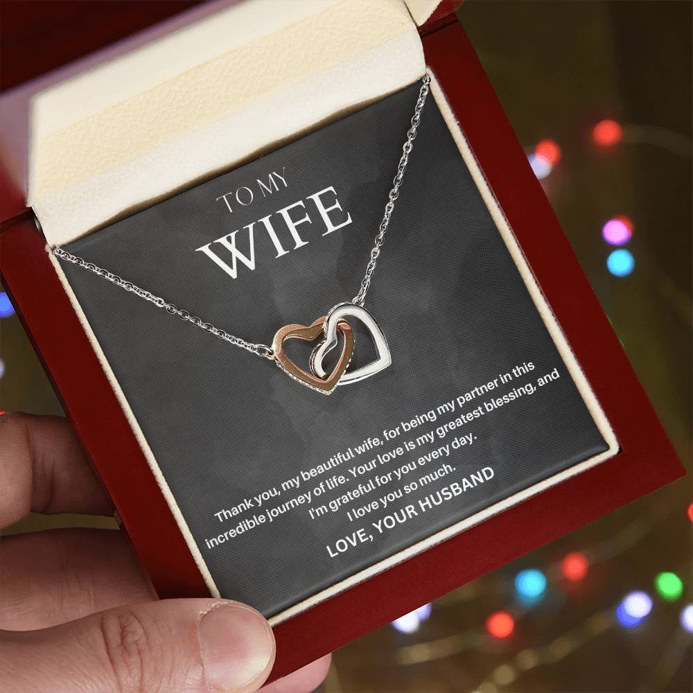 To My Wife | Your Love Is My Greatest Blessing | Love Pendant Necklace