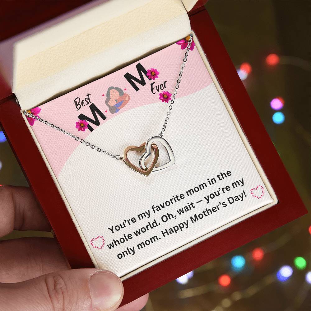 Best Mom Ever | Happy Mother's Day | Heart Pendant Necklace
