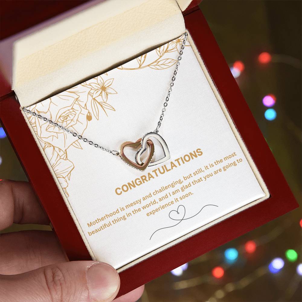 Congratulations | Motherhood Is The Most Beautiful Thing In The World | Pregnancy Necklace Gift