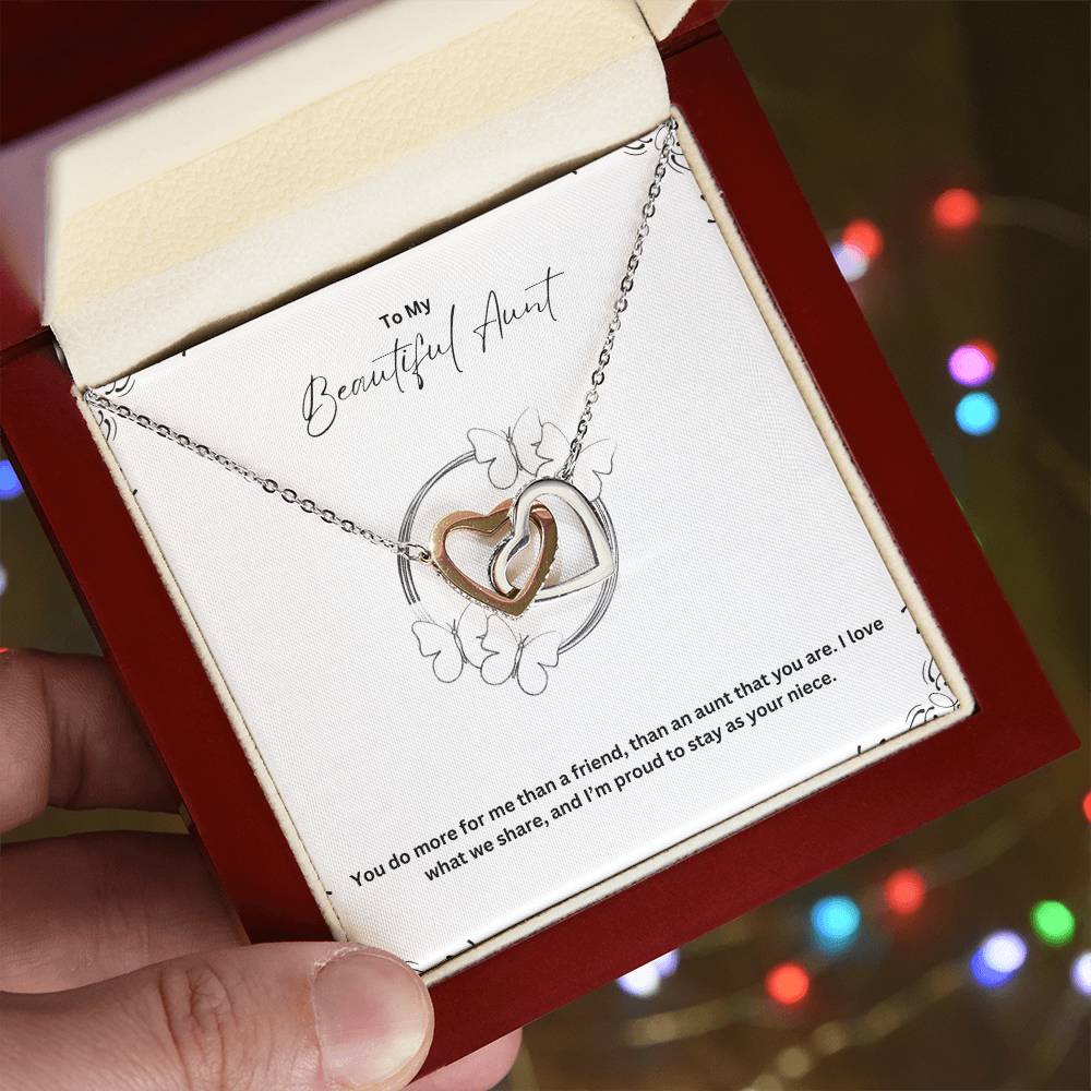 To My Beautiful Aunt | You Do More For Me Than A Friend | Love Pendant Necklace