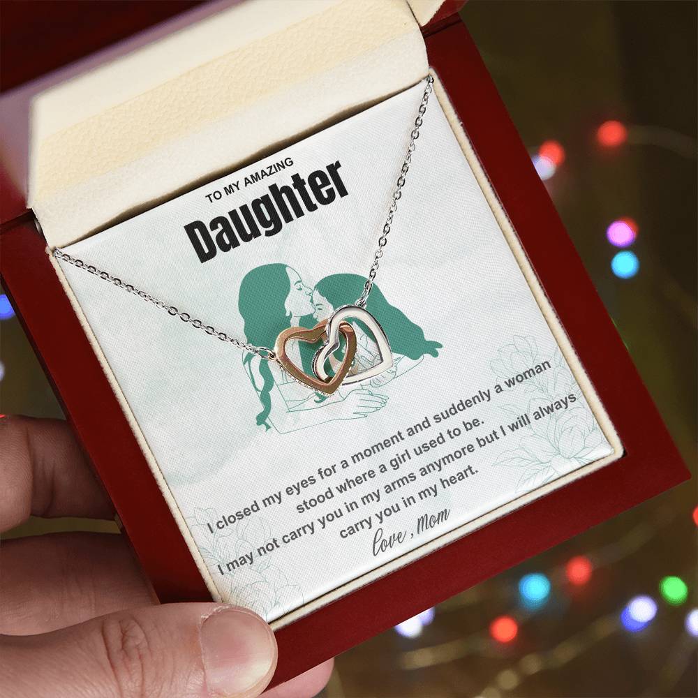 To My Amazing Daughter | I Will Always Carry You In My Heart | Pendant Necklace