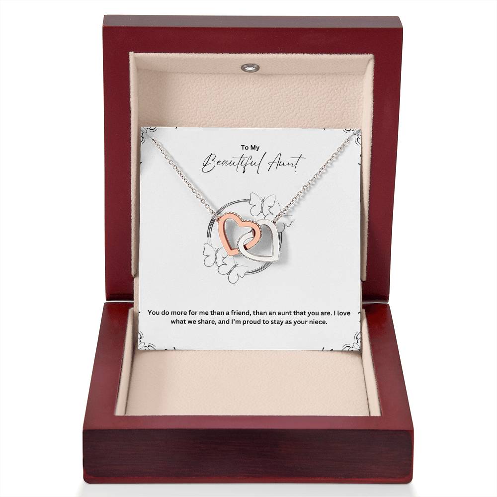 To My Beautiful Aunt | You Do More For Me Than A Friend | Love Pendant Necklace