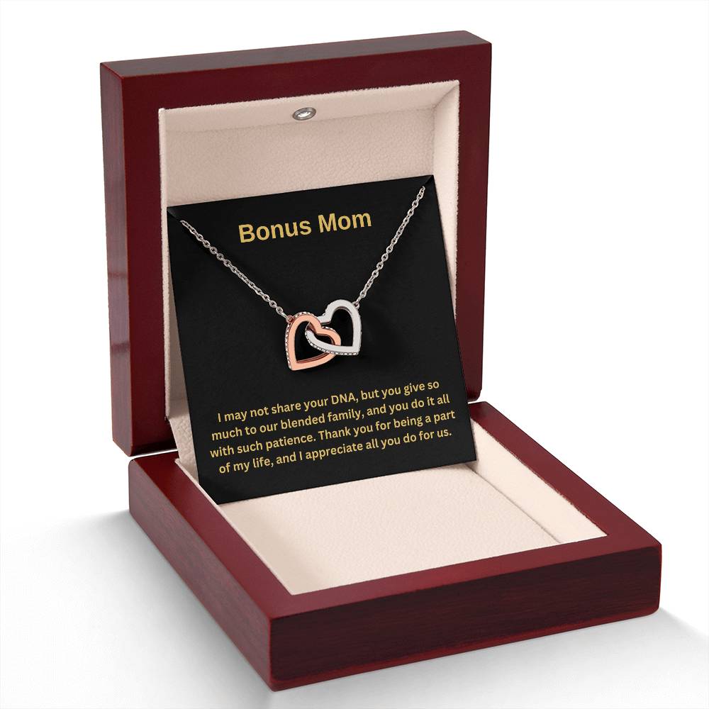 Bonus Mom | I Appreciate All You Do For Us | Heart Pendant Necklace