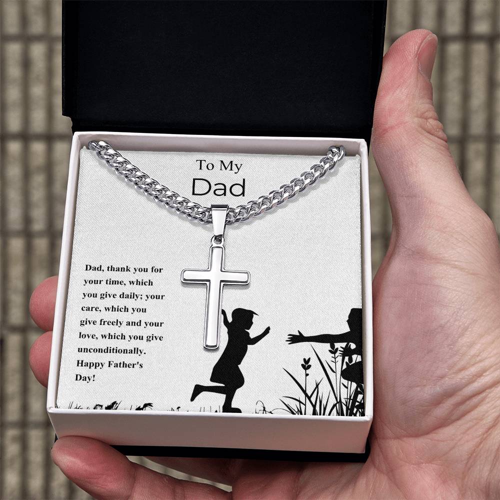 To My Dad | Thank You For Your Time | Happy Father's Day Necklace