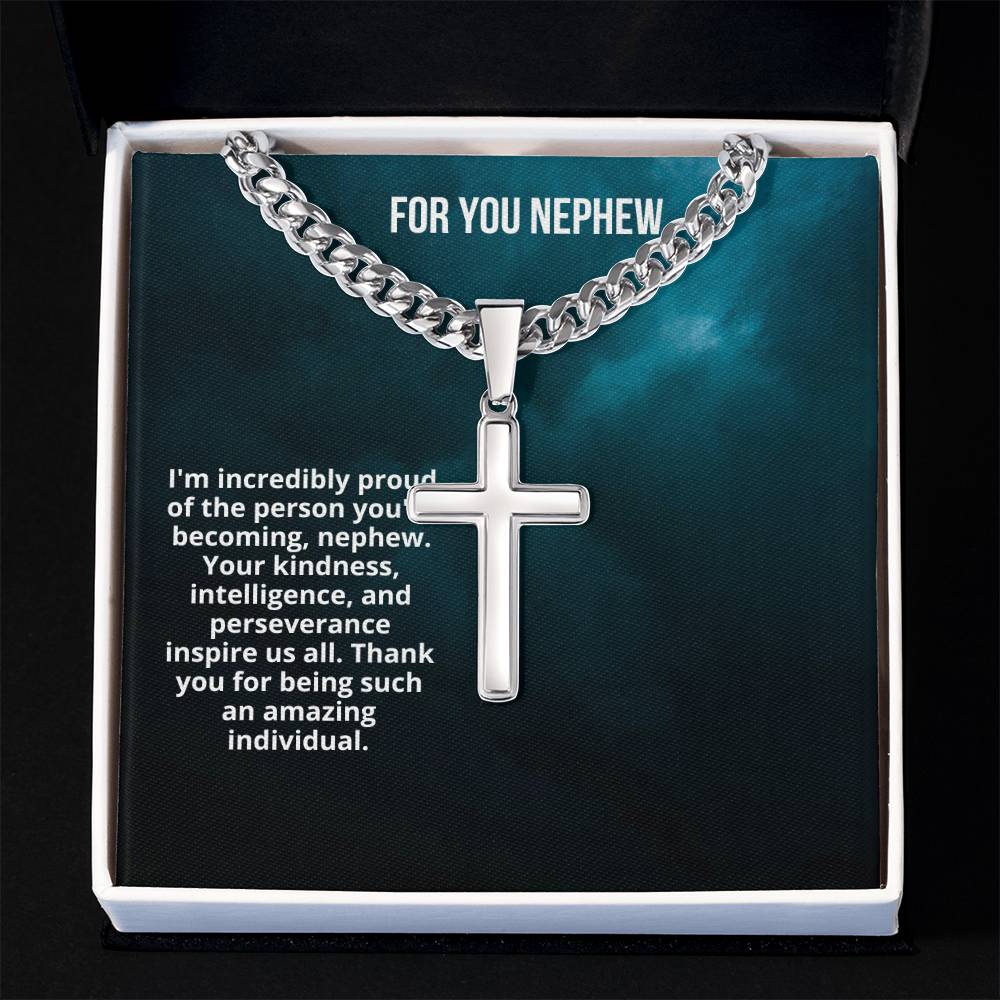 For You Nephew | I Am Proud Of You | Cuban Necklace