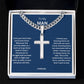 To My Man | I Love You More Than You Will Ever Know | Cross Necklace For Husband