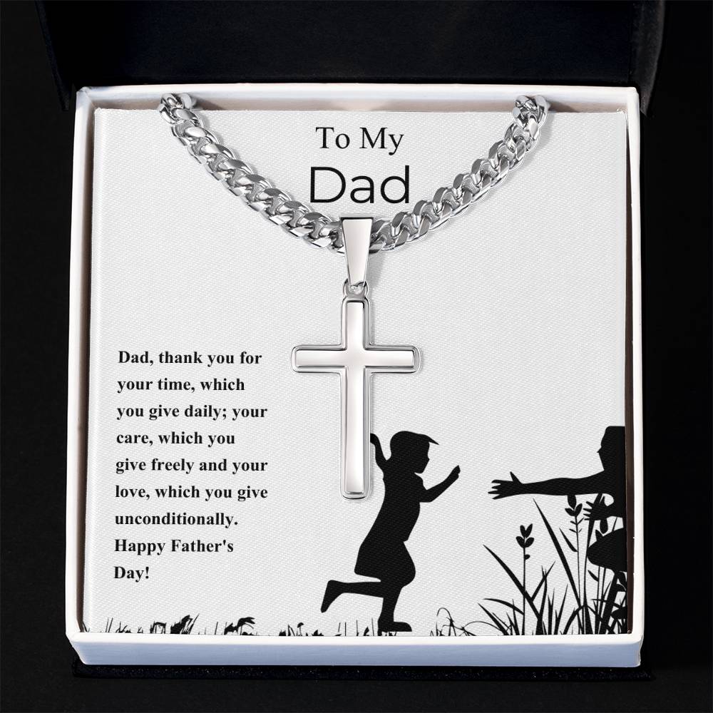 To My Dad | Thank You For Your Time | Happy Father's Day Necklace