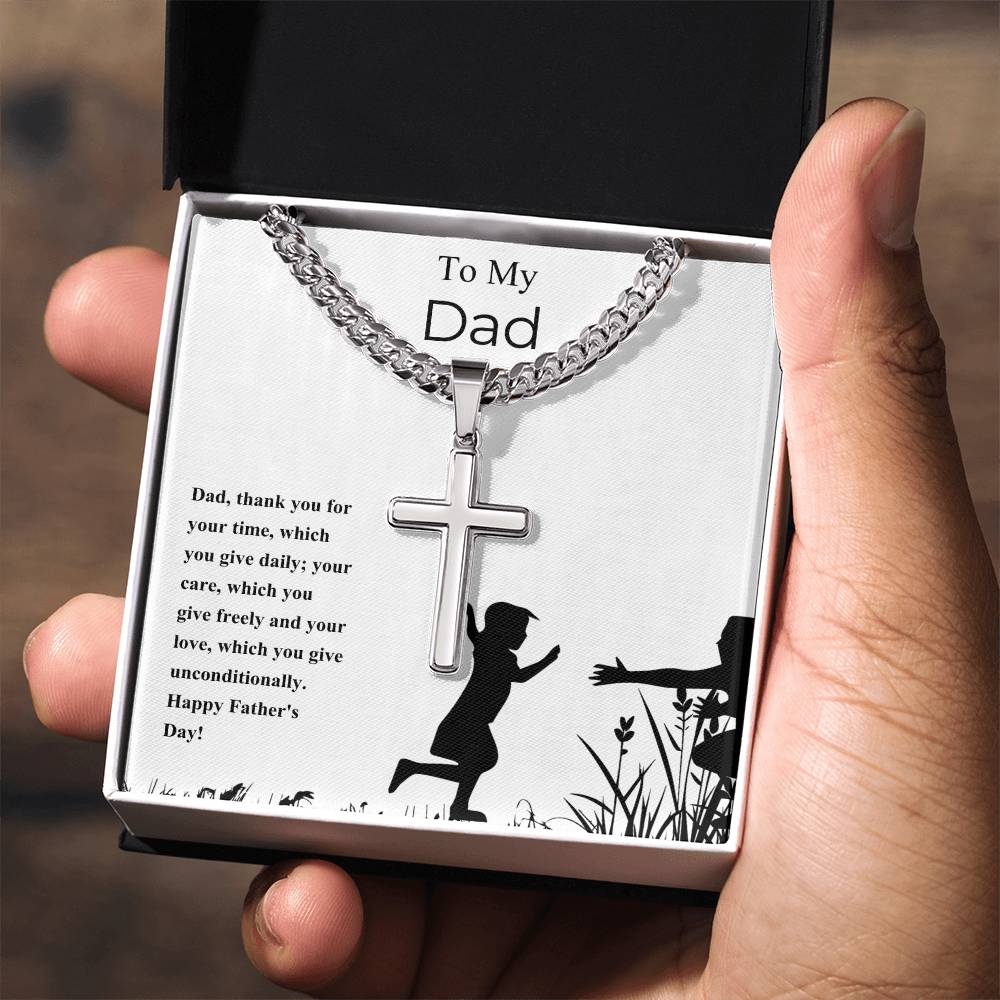 To My Dad | Thank You For Your Time | Happy Father's Day Necklace