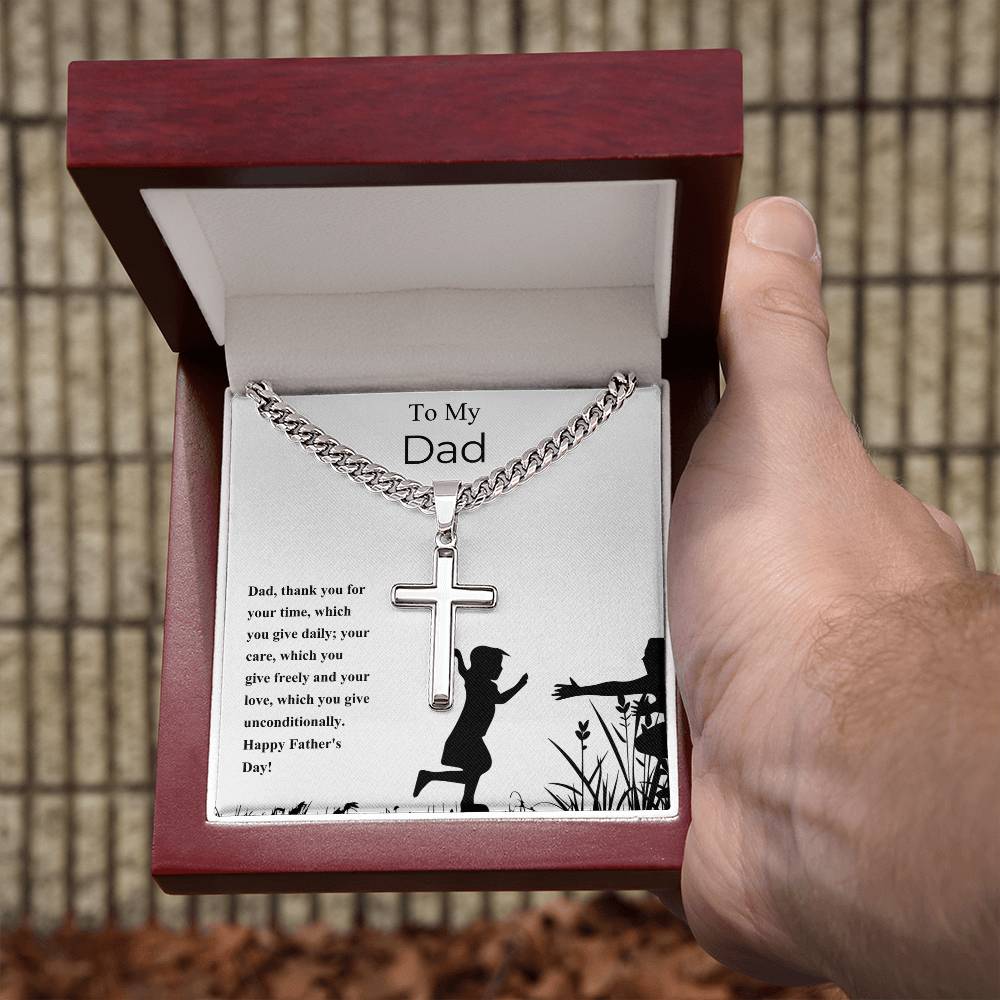 To My Dad | Thank You For Your Time | Happy Father's Day Necklace