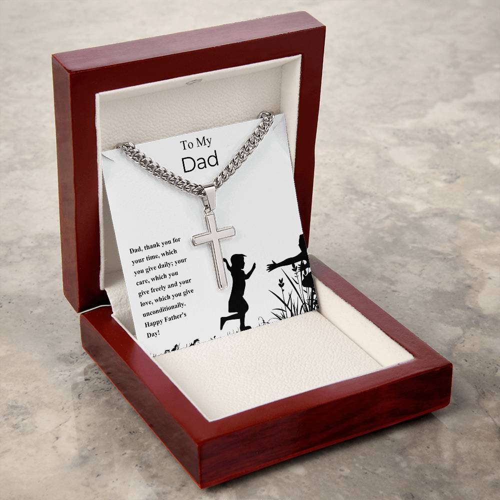 To My Dad | Thank You For Your Time | Happy Father's Day Necklace