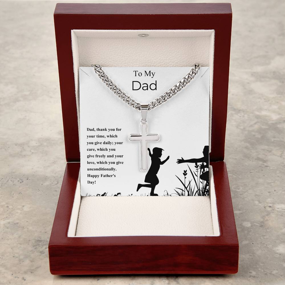 To My Dad | Thank You For Your Time | Happy Father's Day Necklace