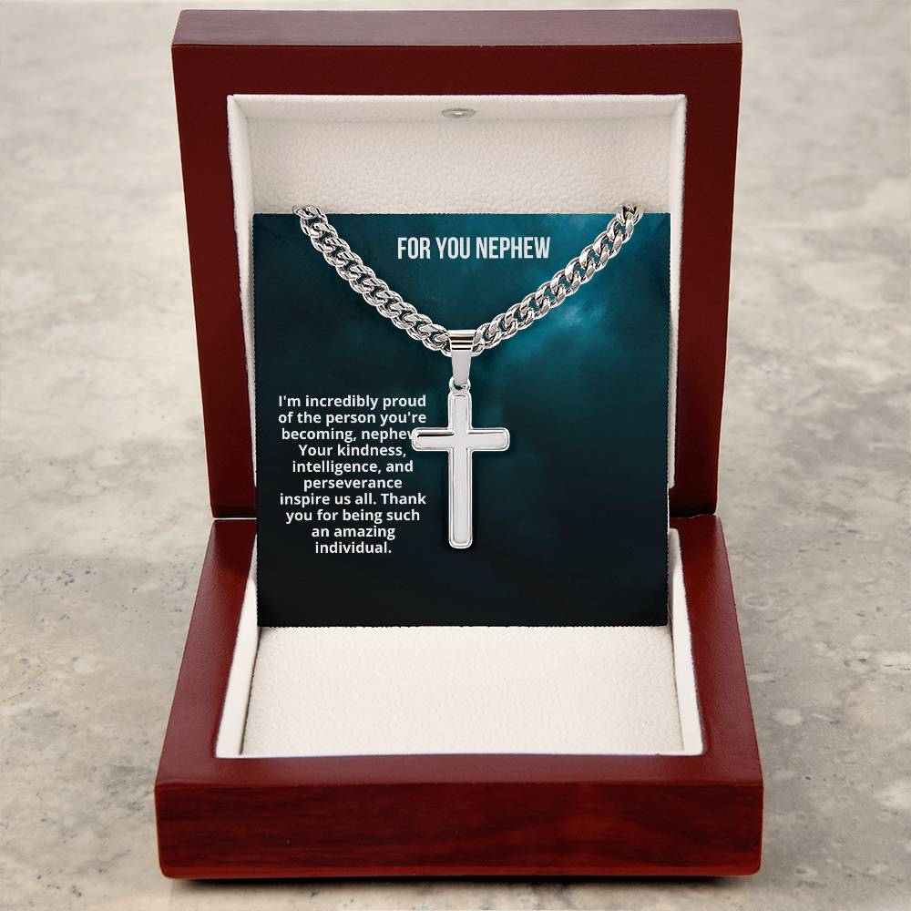 For You Nephew | I Am Proud Of You | Cuban Necklace