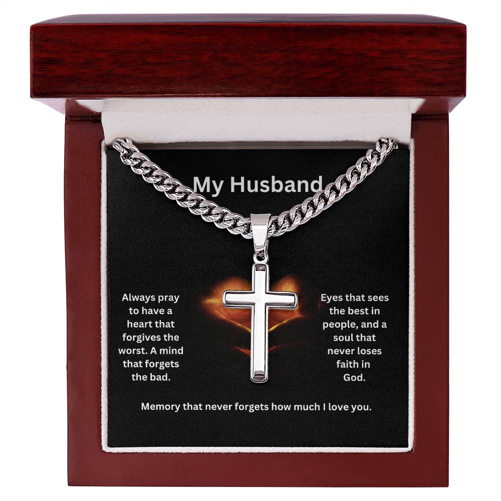 My Husband | Always Pray To Have A Heart That Forgives The Worst | Faith Necklace