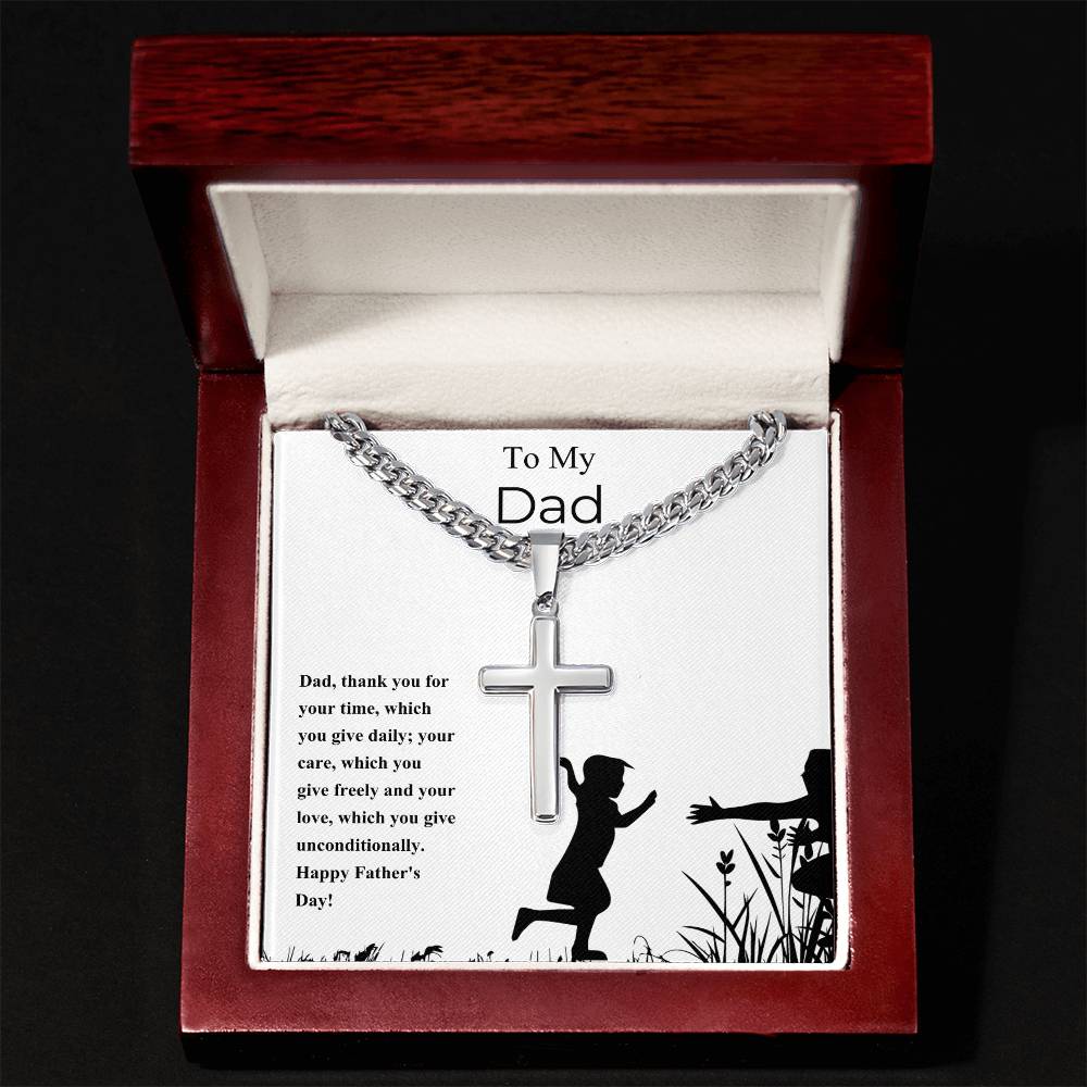 To My Dad | Thank You For Your Time | Happy Father's Day Necklace