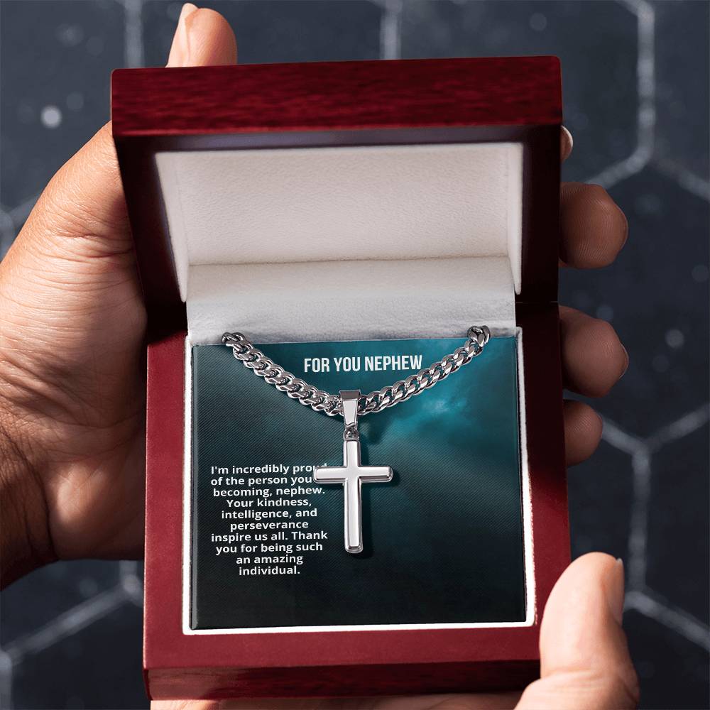 For You Nephew | I Am Proud Of You | Cuban Necklace