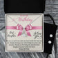 Best Daughter | Happy Birthday | Jewelry Necklace + Clear CZ Earrings