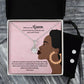 To My Queen | Wife Jewelry Necklace + Clear CZ Earrings