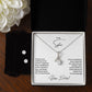 To My Sister | Happy Birthday | Necklace + Clear CZ Earrings