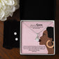 To My Queen | Wife Jewelry Necklace + Clear CZ Earrings