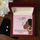To My Queen | Wife Jewelry Necklace + Clear CZ Earrings