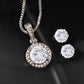 To My Best Friend On Her Wedding Day | Necklace + Clear CZ Earrings