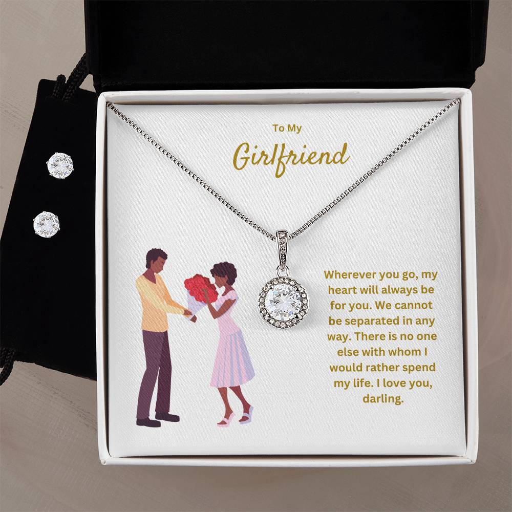 To My Girlfriend | We Cannot Be Separated | White Gold Pendant Necklace