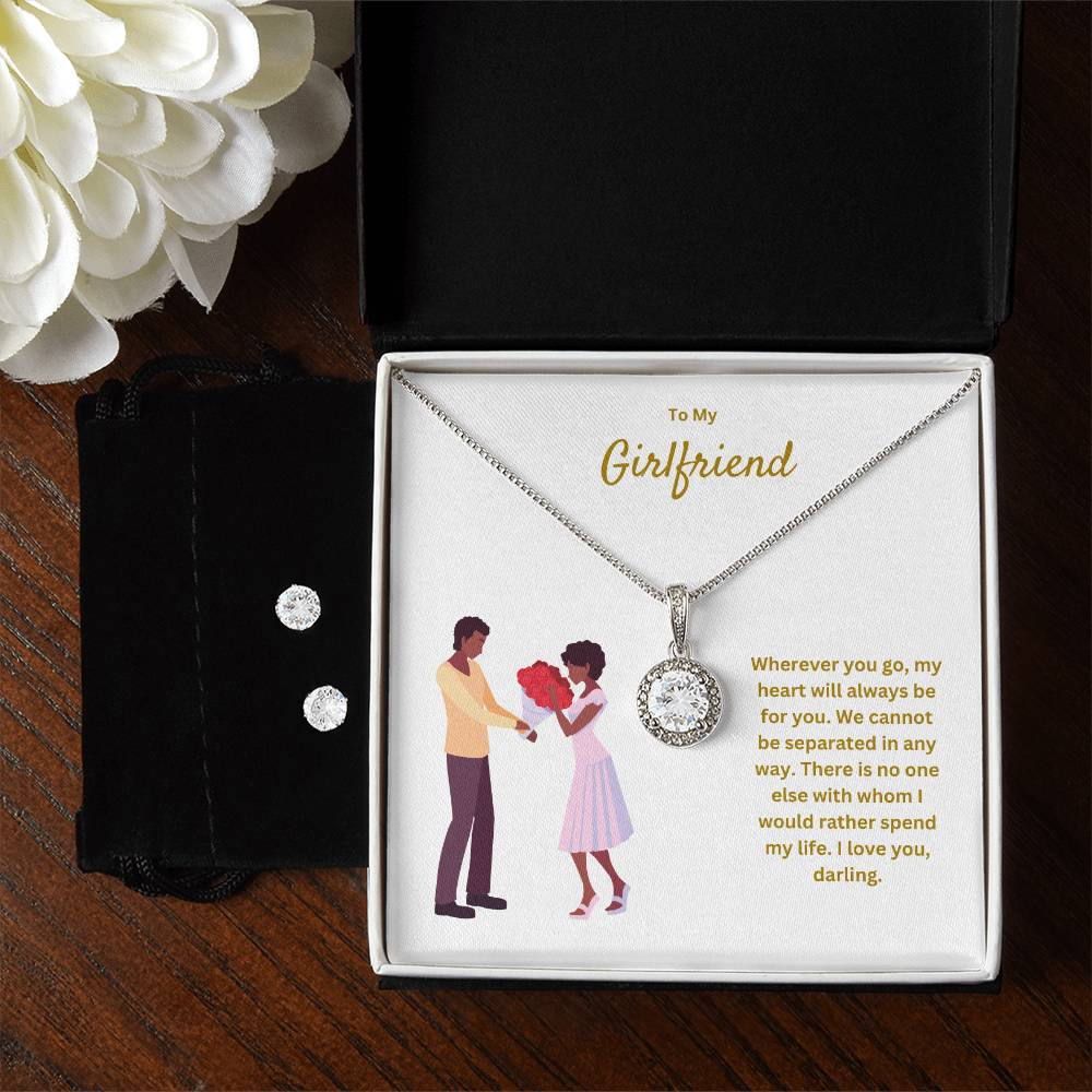 To My Girlfriend | We Cannot Be Separated | White Gold Pendant Necklace