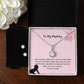 To My Mummy | From Your Tummy | Pregnancy Necklace + Clear CZ Earrings