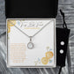 To My Best Friend On Her Wedding Day | Necklace + Clear CZ Earrings