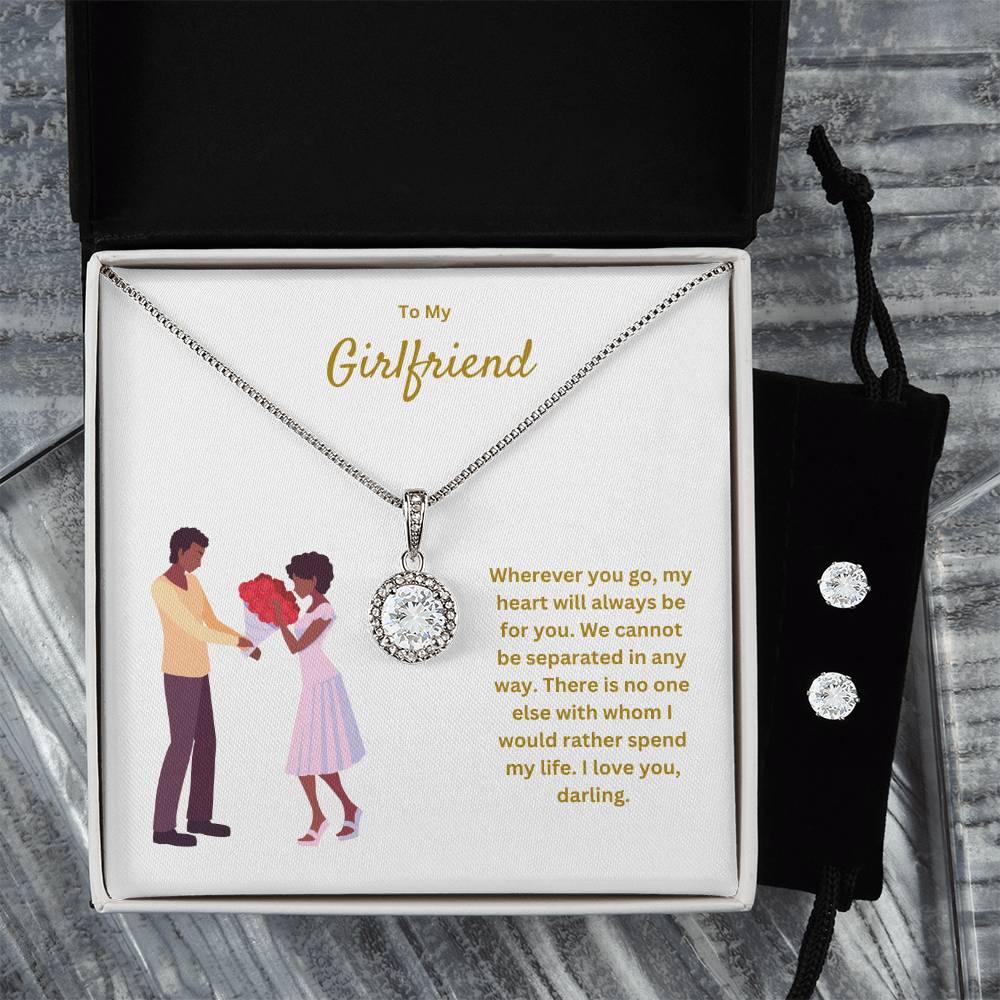 To My Girlfriend | We Cannot Be Separated | White Gold Pendant Necklace