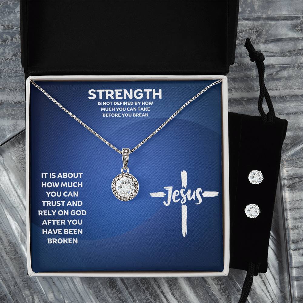 Strength Is Not Defined By How Much You Can Take Before You Break | Faith Necklace