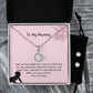 To My Mummy | From Your Tummy | Pregnancy Necklace + Clear CZ Earrings