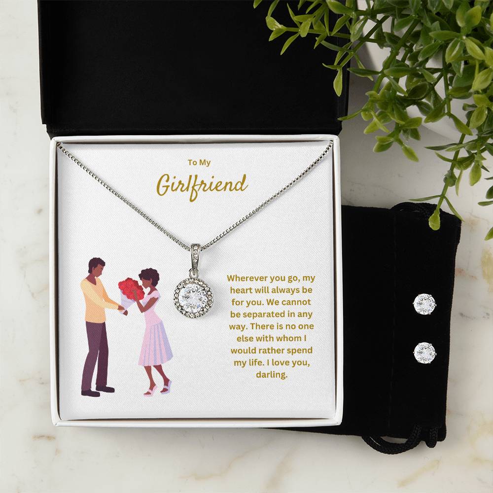 To My Girlfriend | We Cannot Be Separated | White Gold Pendant Necklace