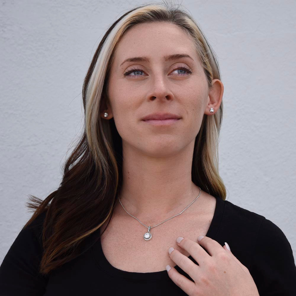 To My Girlfriend | We Cannot Be Separated | White Gold Pendant Necklace