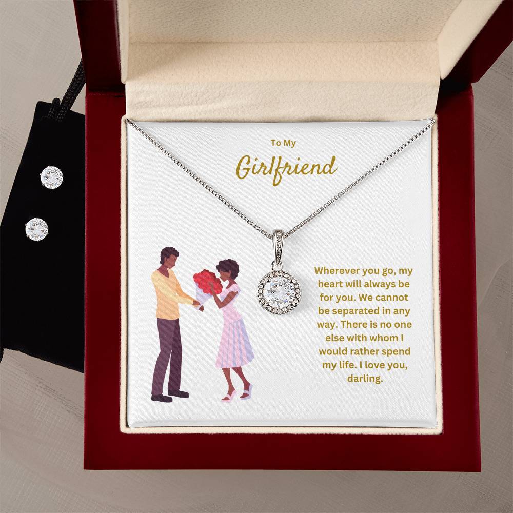 To My Girlfriend | We Cannot Be Separated | White Gold Pendant Necklace