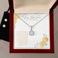 To My Best Friend On Her Wedding Day | Necklace + Clear CZ Earrings