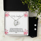 To My Daughter | I Cannot Wait To Meet The Baby | Pregnancy Necklace + Clear CZ Earrings