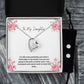 To My Daughter | I Cannot Wait To Meet The Baby | Pregnancy Necklace + Clear CZ Earrings