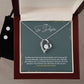 To My Stepdaughter | I Will Treat You Like My Own |  Necklace + Clear CZ Earrings