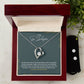To My Stepdaughter | I Will Treat You Like My Own |  Necklace + Clear CZ Earrings