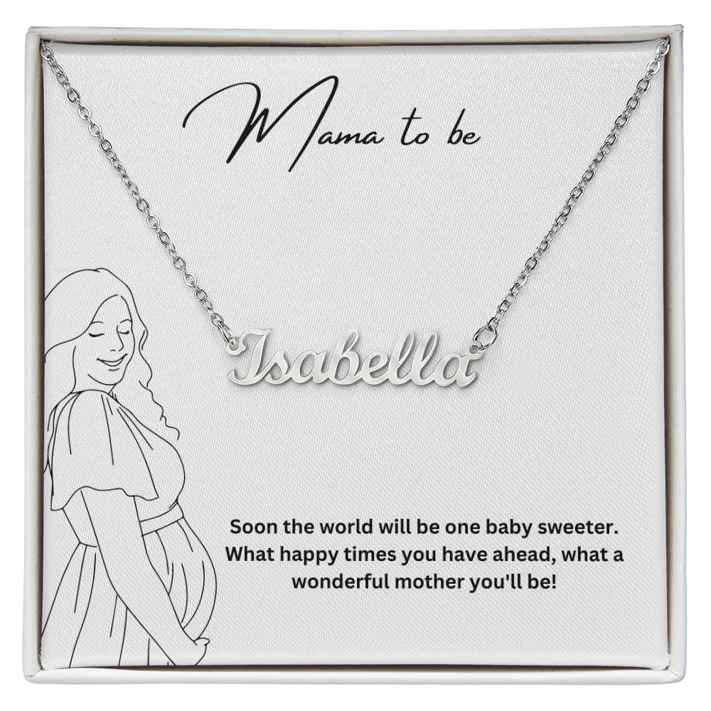 Mama To Be | Pregnancy Pendant Name Necklace Gift
